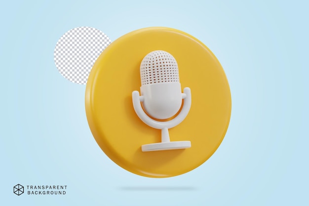 Ikona mikrofonu podcastu 3d