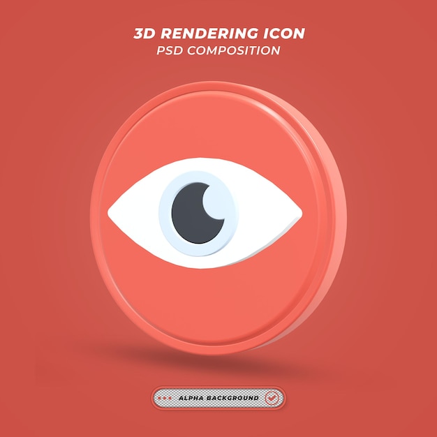 Ikona oka w renderowaniu 3d