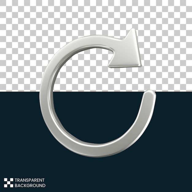 ikona przeładuj czarny renderowanie 3d