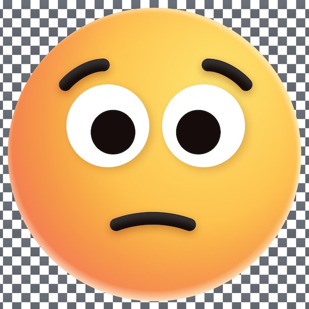 PSD ikona psd 3d emoji na izolowanym i przezroczystym tle