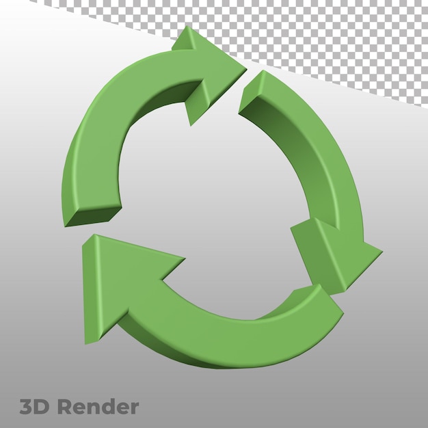 PSD ikona recyklingu renderowania 3d