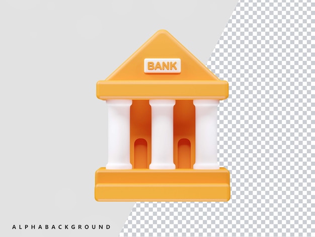 Ikona renderowania 3d banku