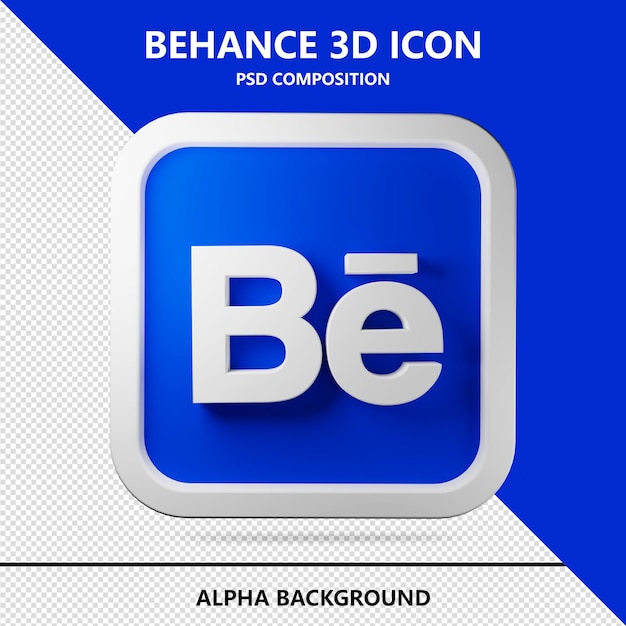 PSD ikona renderowania 3d behance