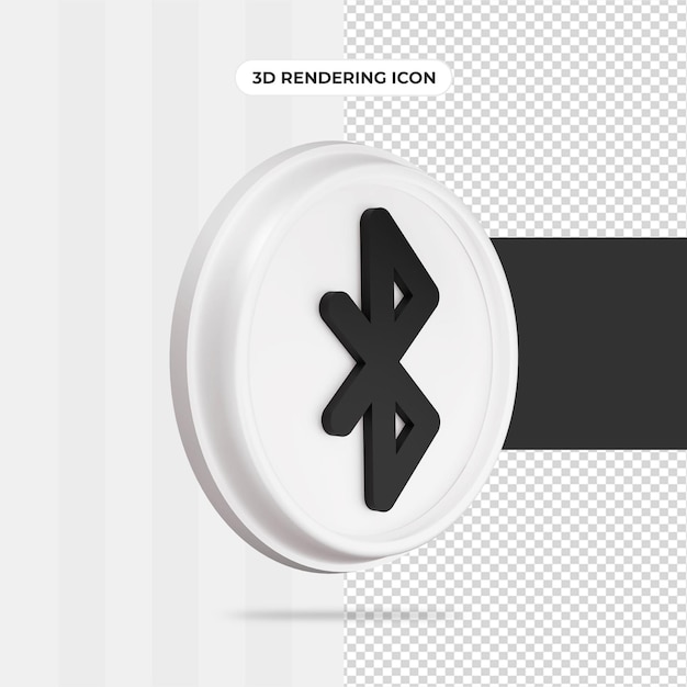 PSD ikona renderowania 3d blutooth