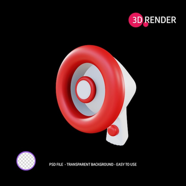 Ikona Renderowania 3d Megafon 7