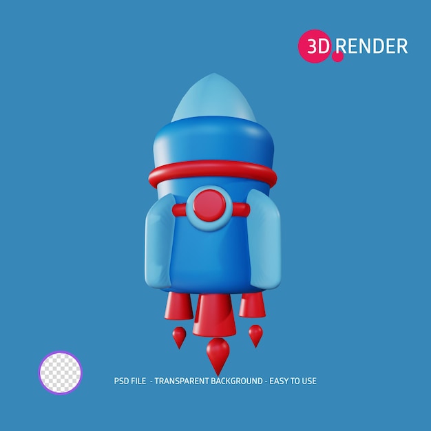 Ikona renderowania 3D Rocket 27