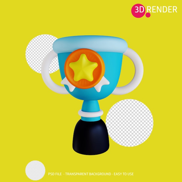 Ikona Renderowania 3d Trofeum