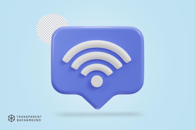 Ikona Sieci Bezprzewodowej Wi-fi 3d