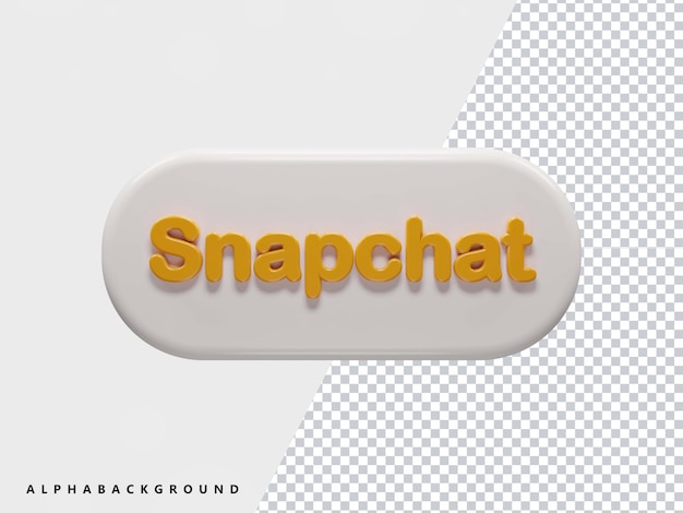 Ikona Snapchata Renderowania 3d
