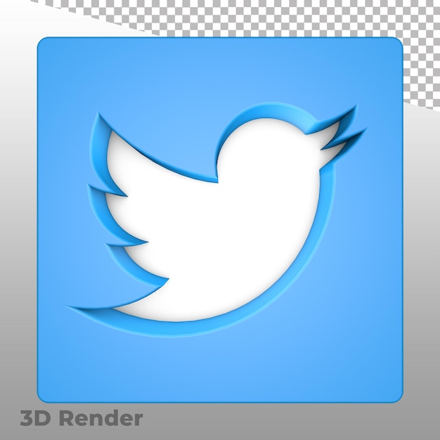 PSD ikona społecznościowa renderowania 3d