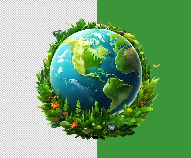 PSD ikona światowego dnia środowiska symbol środowiskowy przyjazny dla środowiska ilustracja graficzna dnia ziemi