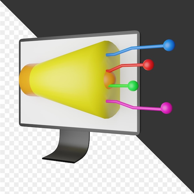 PSD ikona technologii 3d