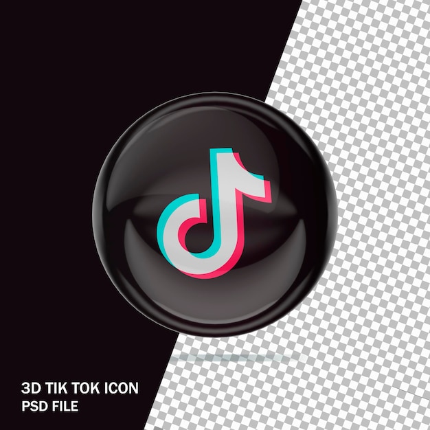 PSD ikona tiktok 3d