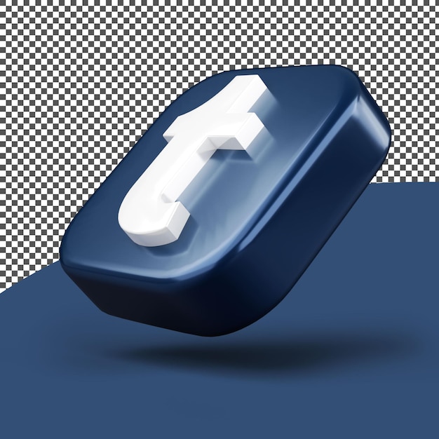 PSD ikona tumblr 3d renderowania ikony na białym tle