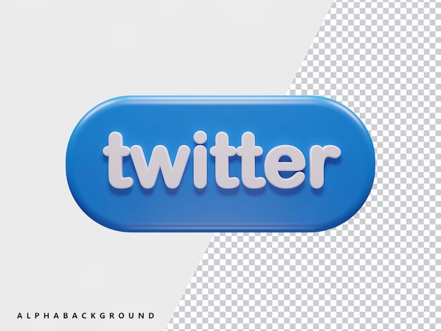 Ikona Twittera Renderowania 3d