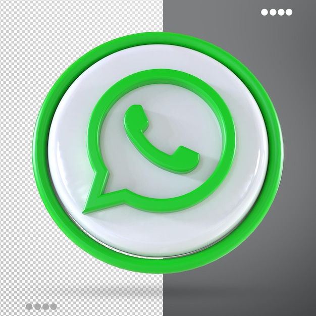 Ikona Whatsapp 3d Media Społecznościowe