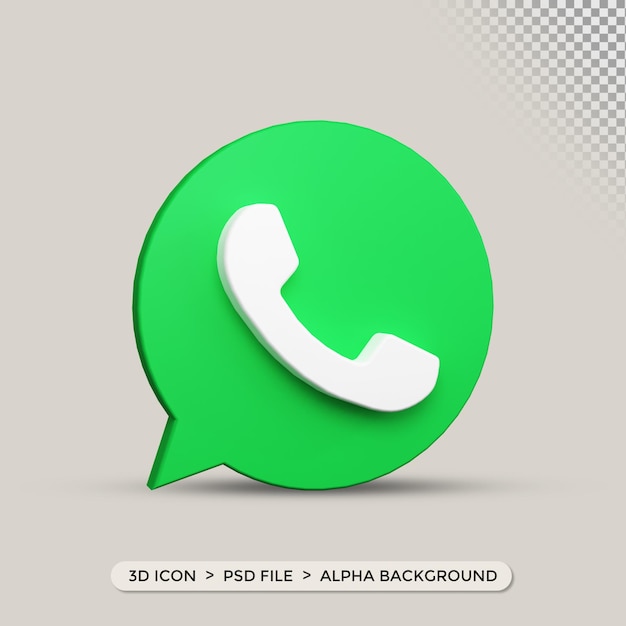 Ikona Whatsapp W Renderowaniu 3d