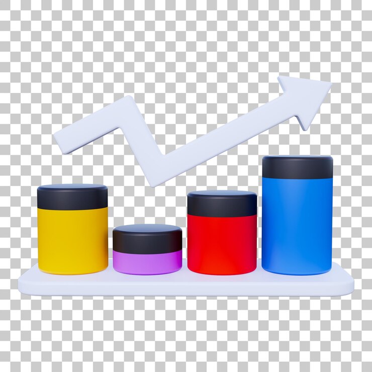 PSD ikona wykresu 3d infografika