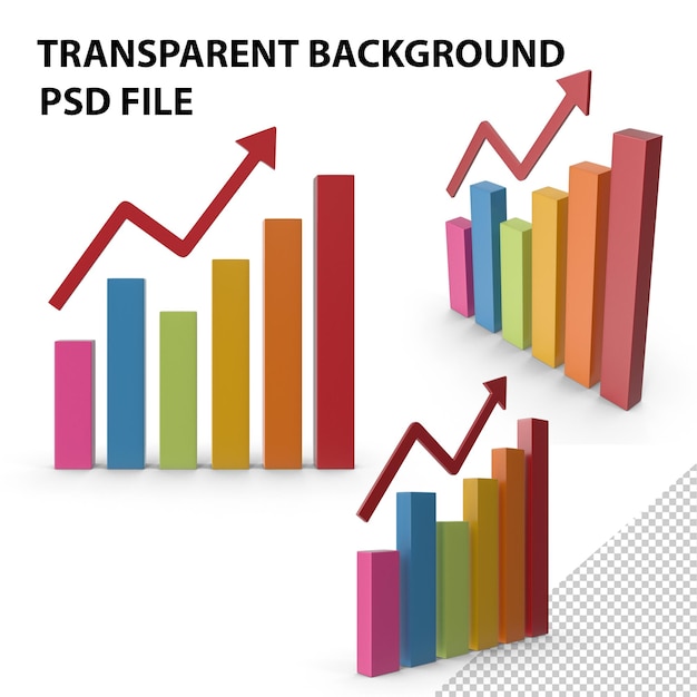 PSD ikona wykresu paskowego png