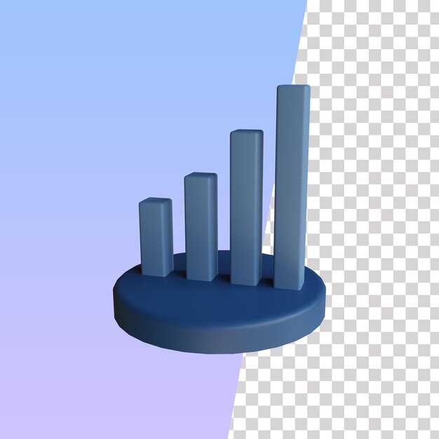 PSD ikona wykresu słupkowego 3d