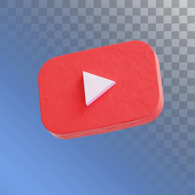 Ikona Youtube Ilustracja 3d