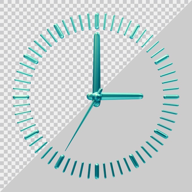 PSD ikona zegara z nowoczesnym stylem 3d