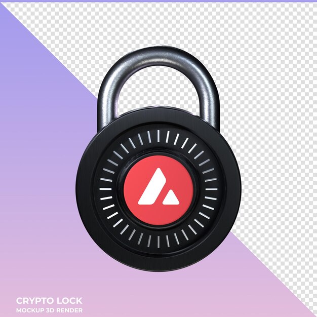 Ikonka 3d Crypto Lock Avalanche Avax