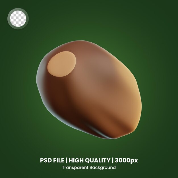 PSD ikonka 3d dates fruit bowl