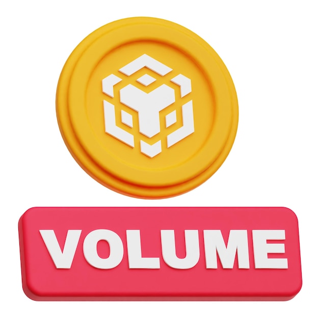 Ikonka 3D kryptowaluty binance wyizolowana na białym tle