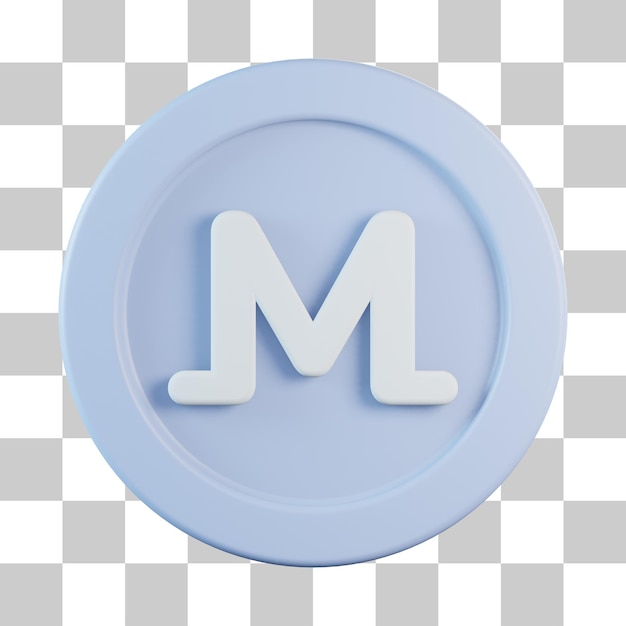 PSD ikonka 3d monero coin