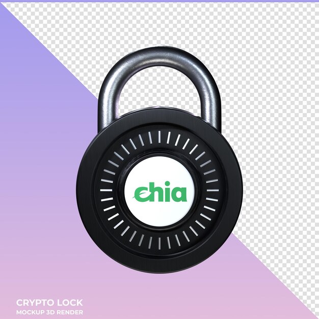 Ikonka Crypto Lock Chia Xch 3d