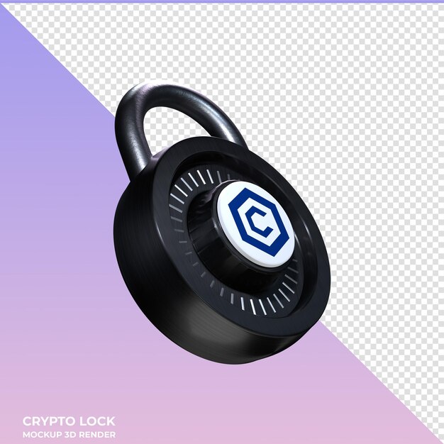 PSD ikonka crypto lock cronos cro 3d
