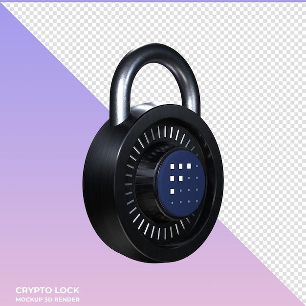 PSD ikonka crypto lock fetch ai fet 3d