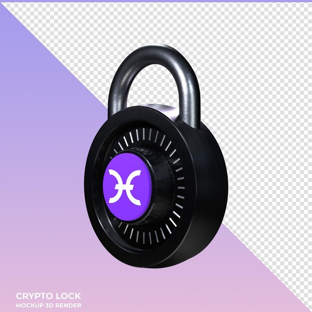 Ikonka Crypto Lock Holo Hot 3d