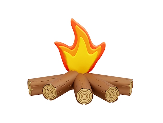 Ikonka ognia obozowego ilustracja renderowania 3D ilustracji 3D renderowania ognia