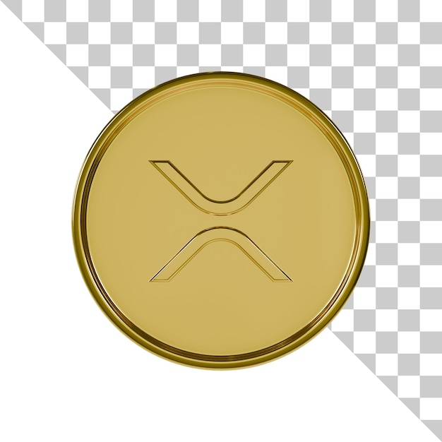 Ikonka Ripple Gold Coin 3d