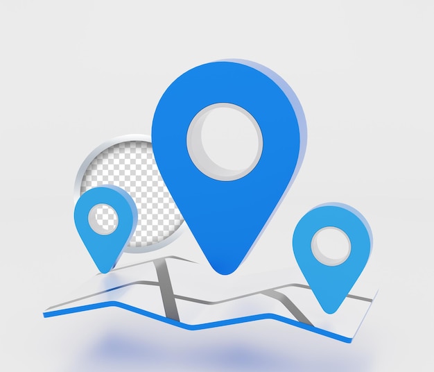 Ikonka wskaźnika mapy GPS 3D