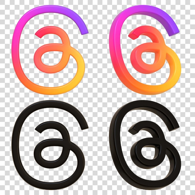 Ikony aplikacji Instagram w różnych stylach ilustracja renderingu 3D