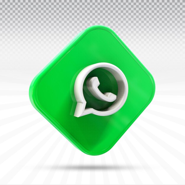 Ikony Whatsapp 3d Logo Mediów Społecznościowych W Nowoczesnym Stylu