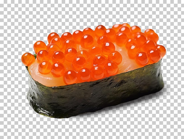 PSD ikura salmon roe gunkan maki sushi na przezroczystym tle png psd