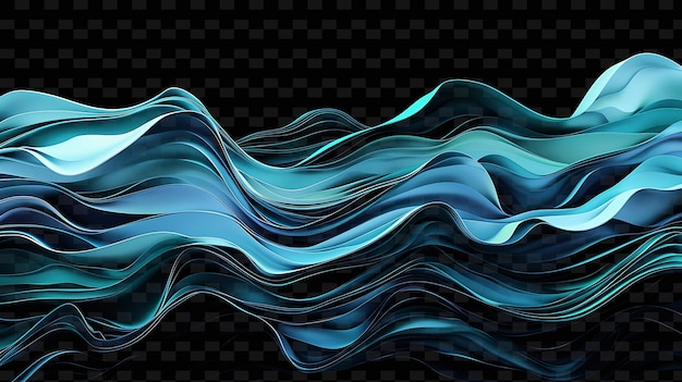 PSD illuminated acrylic waves undulating wave collage texture wa y2k texture shape background decor art