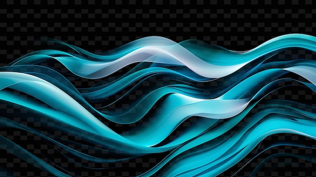 PSD illuminated acrylic waves undulating wave collage texture wa y2k texture shape background decor art