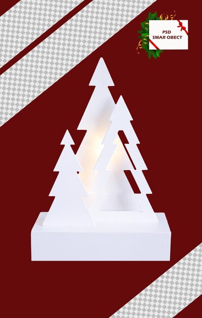illuminated christmas tree decoration transparent background