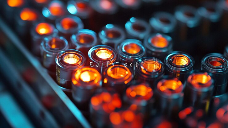 PSD illuminated glass tubes in a grid pattern