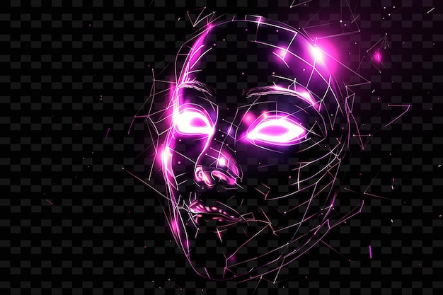 PSD illuminated neon masks glitched mask texture material glitch y2k texture shape background decor art