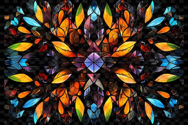 illuminated stained glass shards layered stained glass colla y2k texture shape background decor art