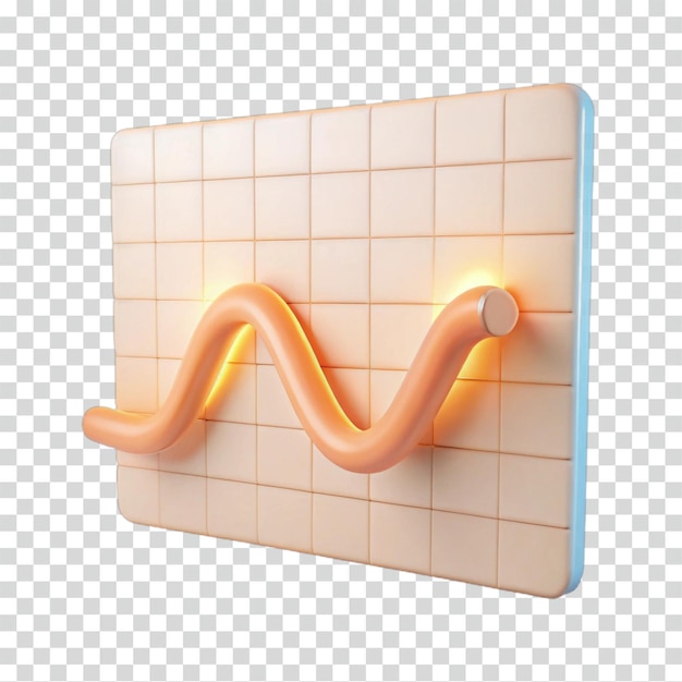 illuminated wave chart data visualization on tiled background