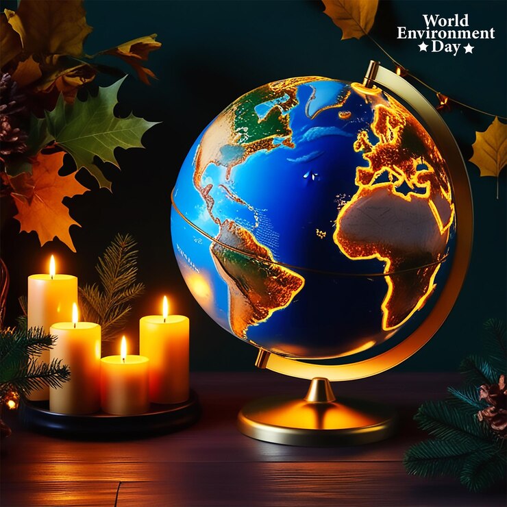 PSD illuminated world globe