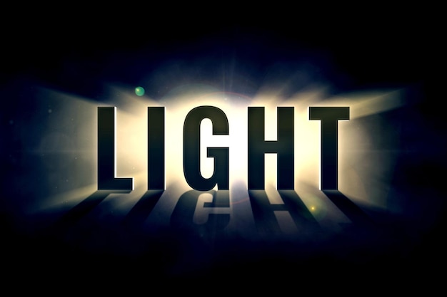 Illuminating light text effect