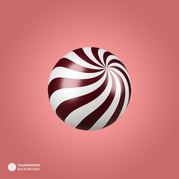 Illusion ball icon isolated 3d render illustration